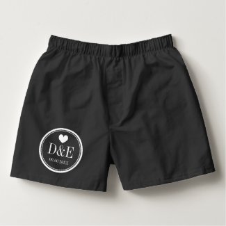 Custom boxer shorts and briefs for newlyweds groom