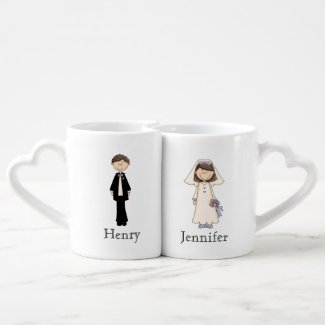 Custom Bride and Groom Mug Set Couples Mug