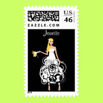 Custom Bride postage stamps by wedding_tshirts Custom Bride postage stamps
