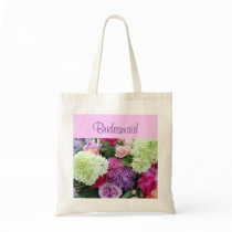 Custom Bridesmaid Wedding Flower Gift Tote Bag