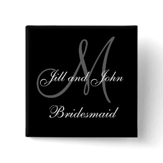 Custom Bridesmaid Wedding Party Buttons button