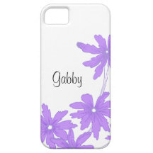 Custom Bright Purple Daisies iPhone 5 Case-Mate