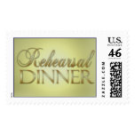 Custom Brown and Ivory Rehearsal Dinner Postage Stamps