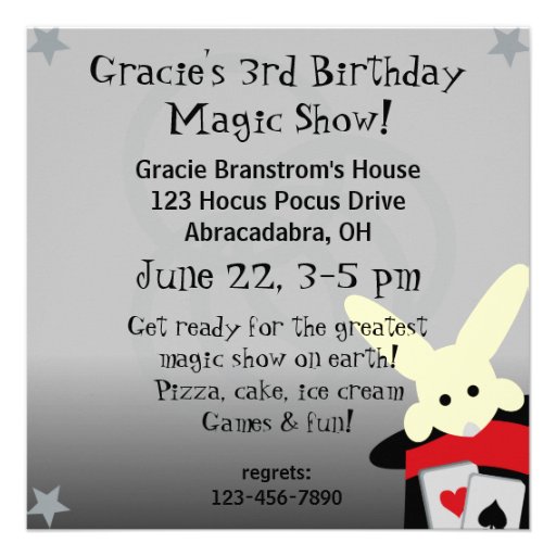 Custom Brunette Girl Hocus Pocus Birthday Invites