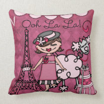 Custom Brunette Paris Diva Pillow pillows