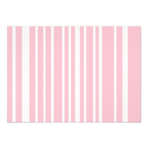 Custom bubble gum stripes baby girl shower invites
