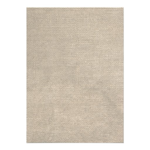 Custom Burlap Wedding Invitation