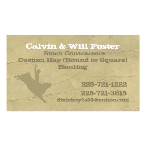 Custom Business Card (front side)