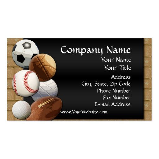 Custom Business Card, Design Online Sports Theme (front side)