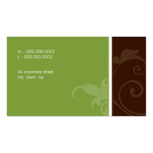 CUSTOM BUSINESS CARD :: verve :: Angel (back side)