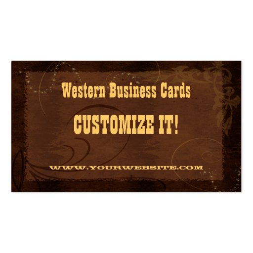 CUSTOM business Cards - Country Western (front side)