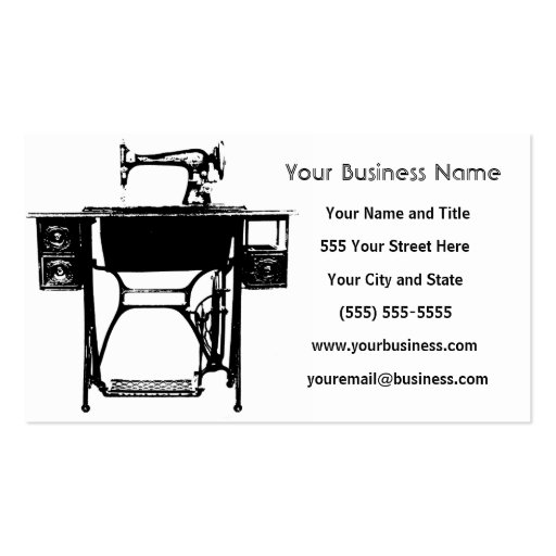 Custom Business Cards - Seamstress / Tailor (front side)