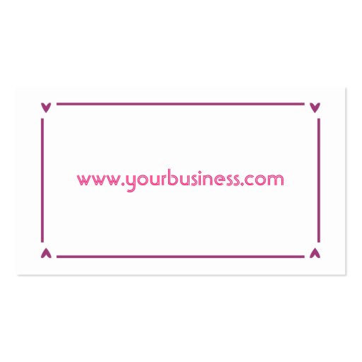 Custom Business Cards - Wedding Planner (back side)