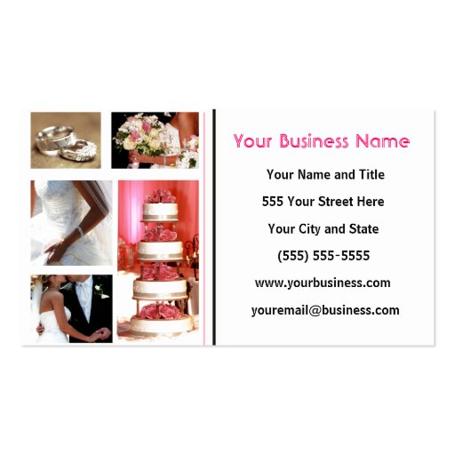 Custom Business Cards - Wedding Planner (front side)