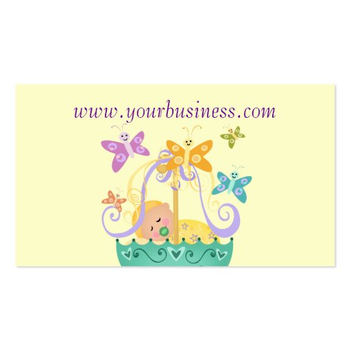 Custom Business / Profile Cards - Baby Business Card Templates (back side)