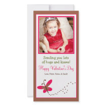 Custom Butterfly Valentine's Day Photo Card: brown photo cards by HolidayEmporium Custom Butterfly Valentine's Day Photo Card: brown photo cards