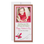 Custom Butterfly Valentine's Day Photo Card: brown photo cards