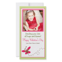 Custom Butterfly Valentine's Day Photo Card: green photo cards by HolidayEmporium Custom Butterfly Valentine's Day Photo Card: green photo cards