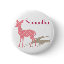 Custom Button, Pink Bambi