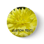 Custom Buttons Yellow Dahlias Flowers button