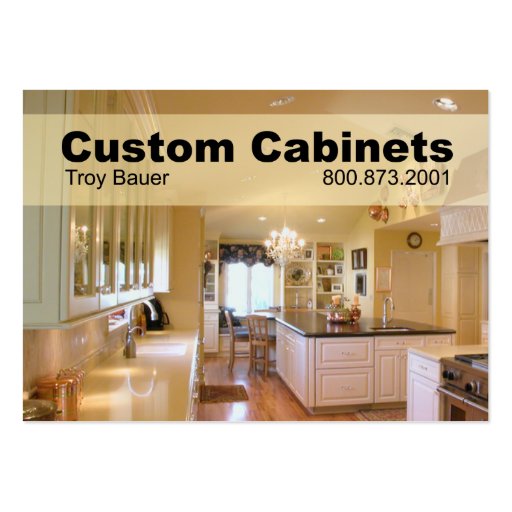Custom Cabinets - Carpenter, Home Improvement Business Cards
