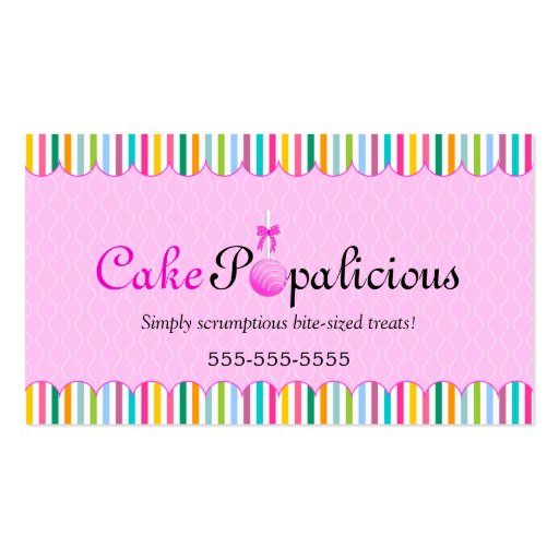 CUSTOM Cake Pops Business Cards