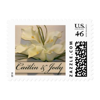 Custom Calla Lily Cake Postage Stamps stamp