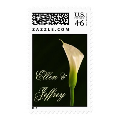 Custom calla lily wedding postage