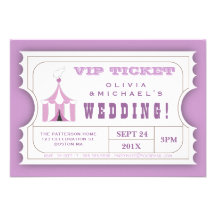 CUSTOM Carnival Admission Ticket for Wedding Custom Announcement