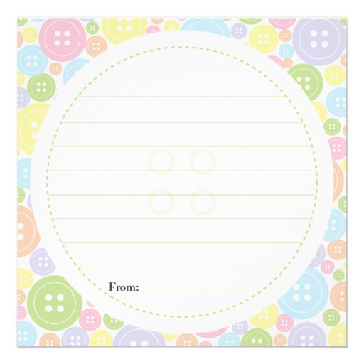 Custom Carol |  Cute as a Button | Advice Card