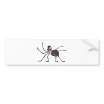 Custom Cartoon Black Widow Spider Shirt Bumper Sticker