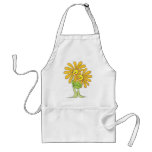 Custom Cartoon Flowers Hugging Each Other Aprons