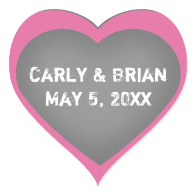 Custom Chalkboard Wedding Couples Heart Sticker by jamiecreates1
