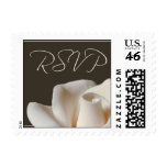 Custom chocolate brown RSVP Postage