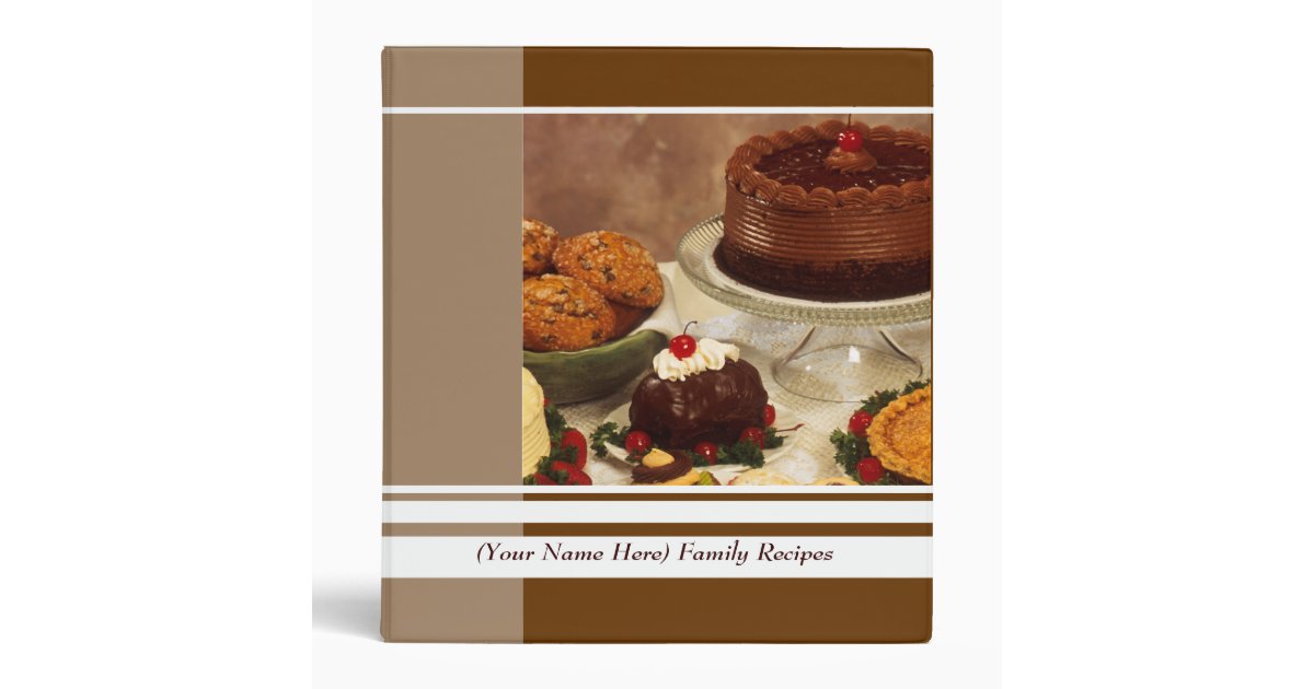 custom-chocolate-dessert-recipe-food-binder-zazzle