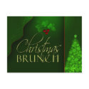Custom Christmas Brunch invitation postcards