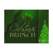 Custom Christmas Brunch invitation postcards