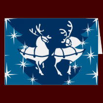 Custom Christmas Card Classic Blue Christmas Cards cards