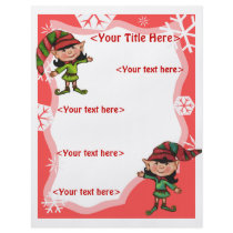Custom Christmas Elves Business or Personal flyers