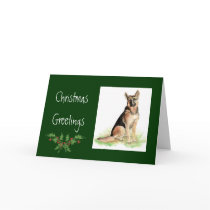 Custom Christmas German Shepherd, Dog, Pet  Animal Greeting Card