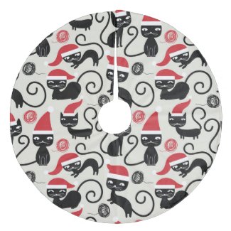 Custom Christmas Gift Cats Tree Skirt