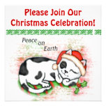 Custom Christmas Kitty Cat Party Invitation
