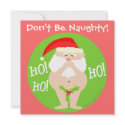 Custom Christmas Naughty Santa Party Invitation