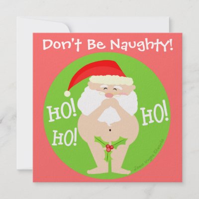 Custom Christmas Naughty Santa Party Invitation