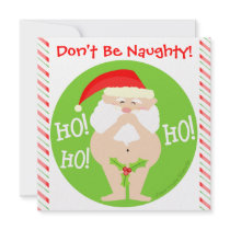 Custom Christmas Naughty Santa Party Invitation by jamiecreates1 Custom Christmas Naughty Santa Party Invitation