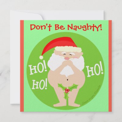 Custom Christmas Naughty Santa Party Invitation