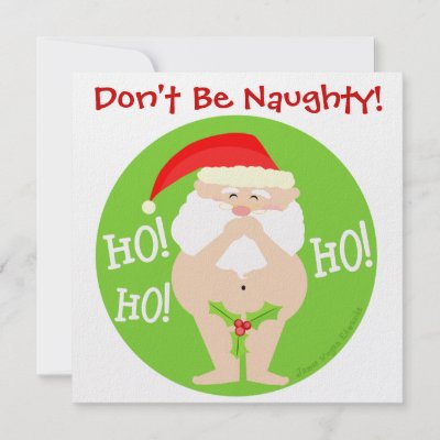 Custom Christmas Naughty Santa Party Invitation