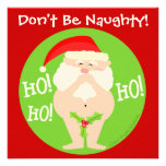 Custom Christmas Naughty Santa Party Invitation