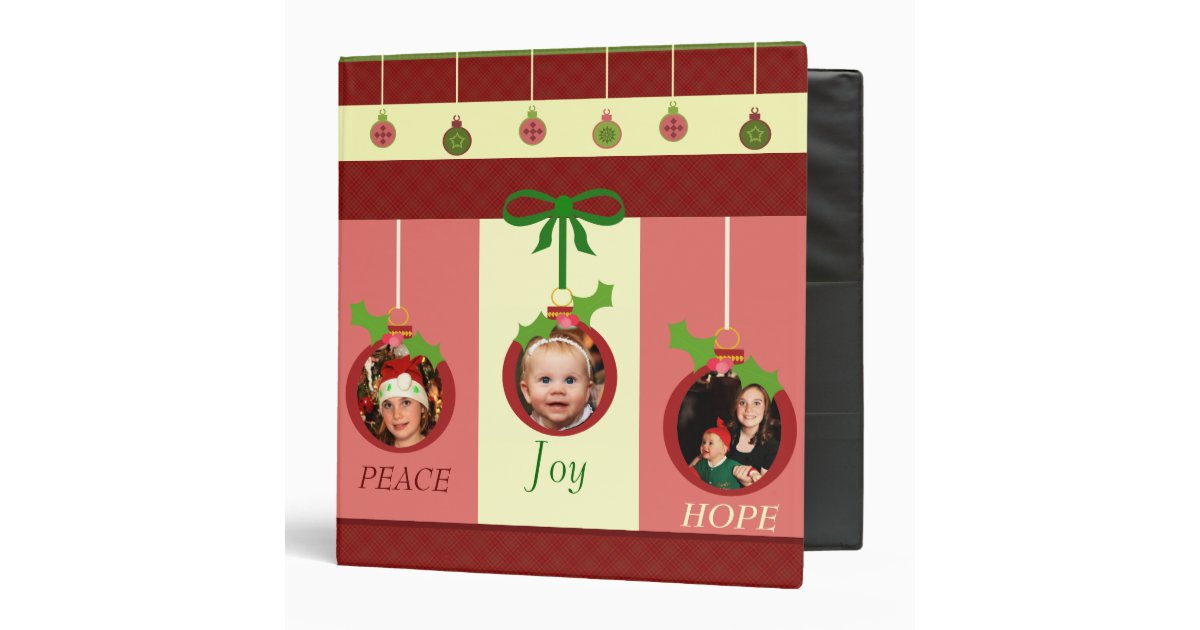 Custom Christmas Photo Scrapbook Binder Zazzle