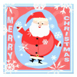 Custom Christmas Santa & Snow Party Invitation